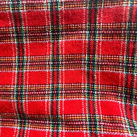Vintage Red Tartan Toddler Winter Dress - Picture 2 of 3